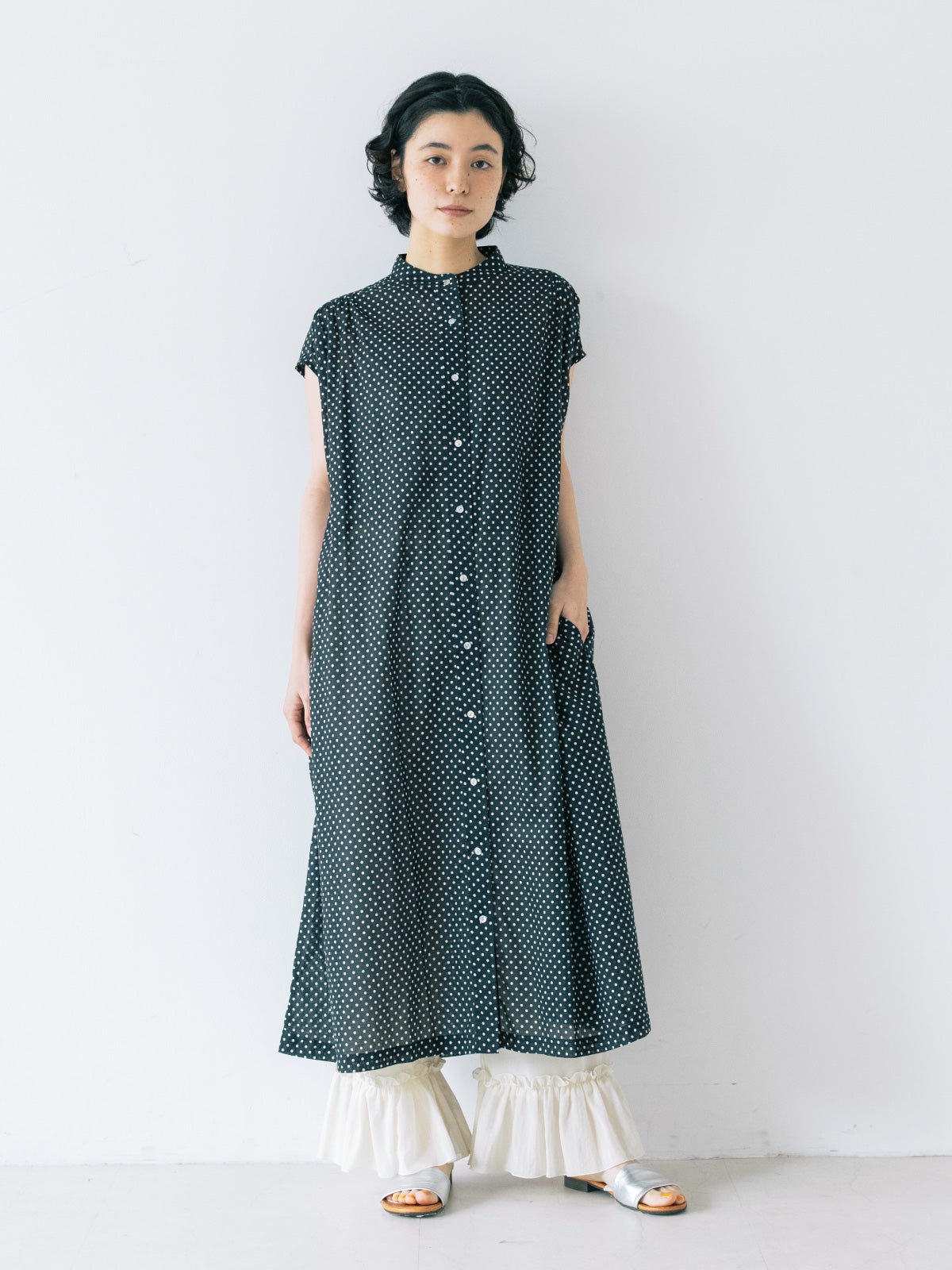 オリジナルDOT/STRIPEワンピース PONT DE CHALONS ポンデシャロン