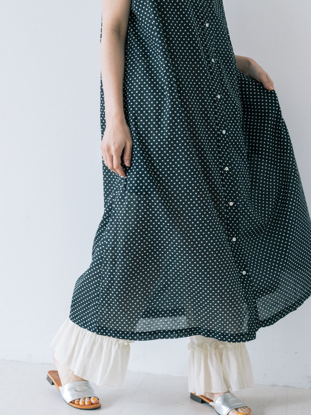 オリジナルDOT/STRIPEワンピース PONT DE CHALONS ポンデシャロン