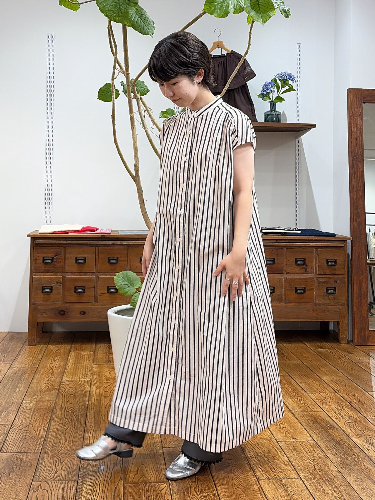 オリジナルDOT/STRIPEワンピース PONT DE CHALONS ポンデシャロン