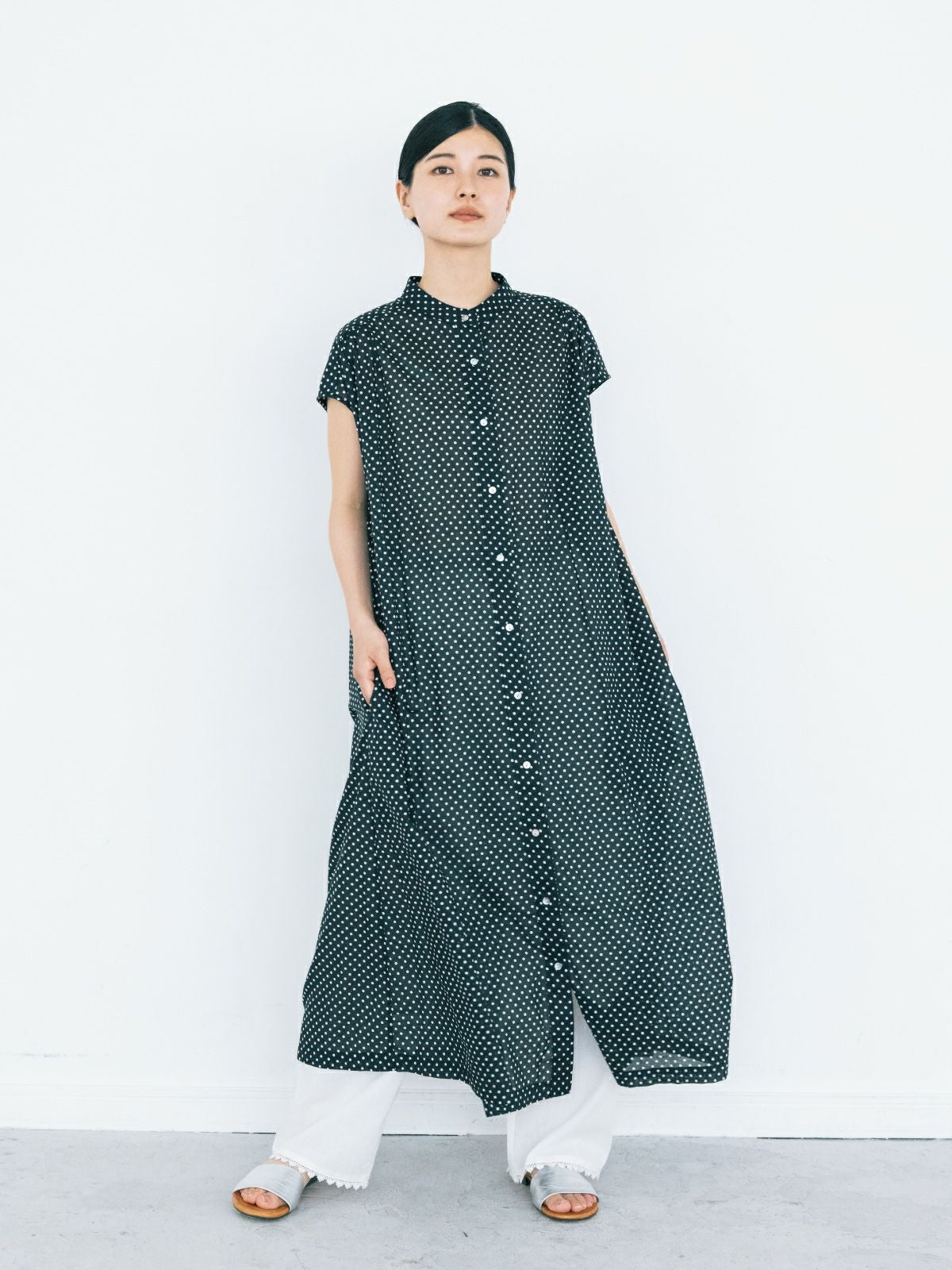 オリジナルDOT/STRIPEワンピース PONT DE CHALONS ポンデシャロン