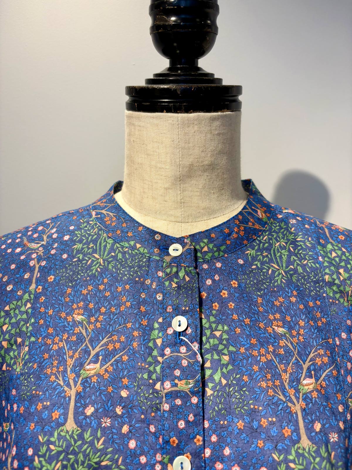 LIBERTYタナローン胸切替フレンチシャツワンピース sosotto ソソット