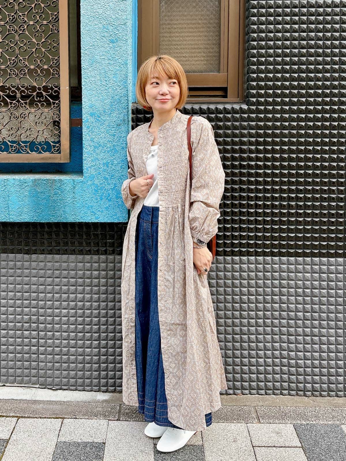 【新品】sosotto ツタ柄細ピンタックウエストドロストワンピース S～M ツタ柄細ピンタックウエストドロストワンピース sosotto ソソット