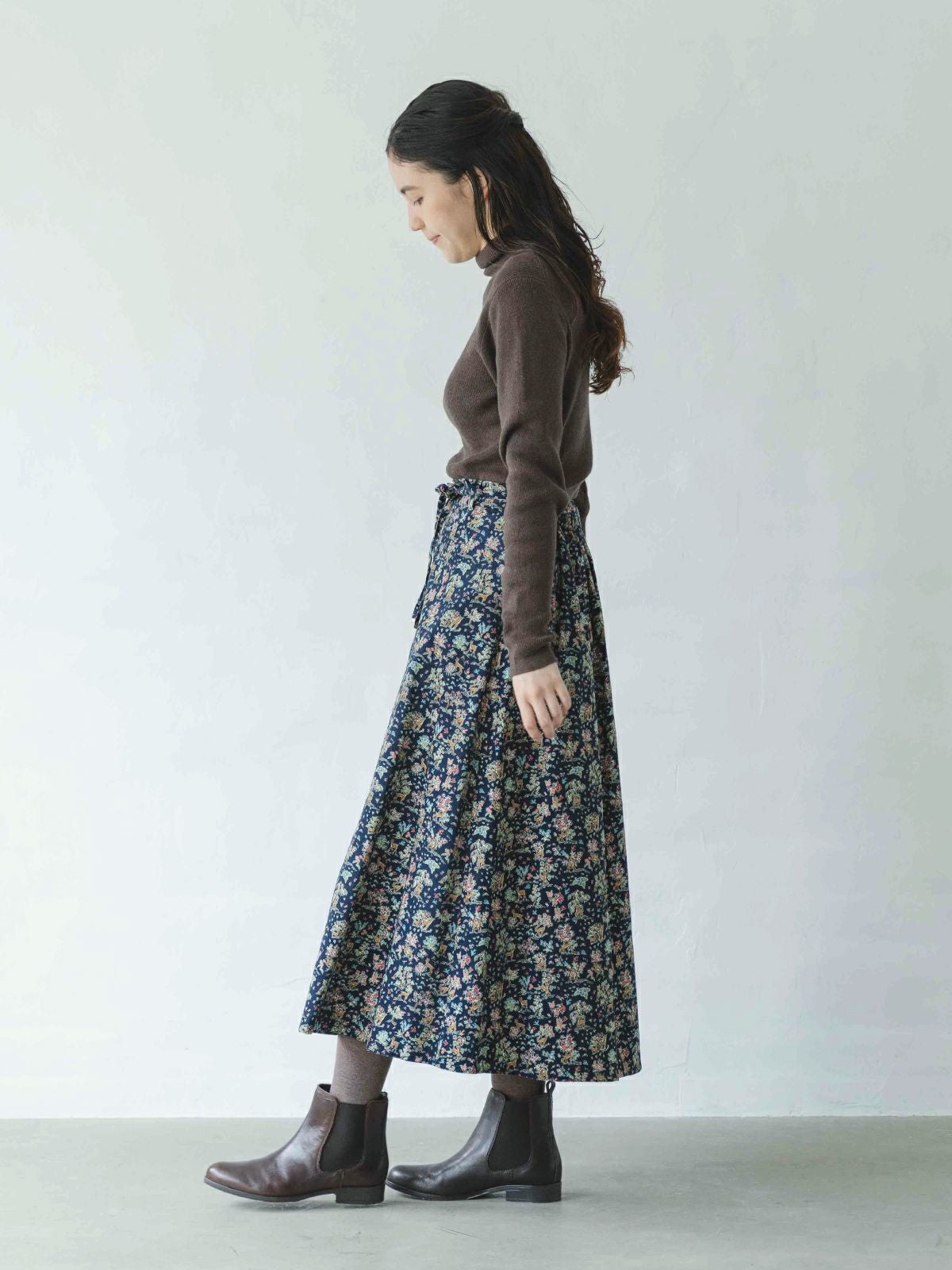 LIBERTYコーデュロイリボン付きスカート sosotto ソソット | PONT DE