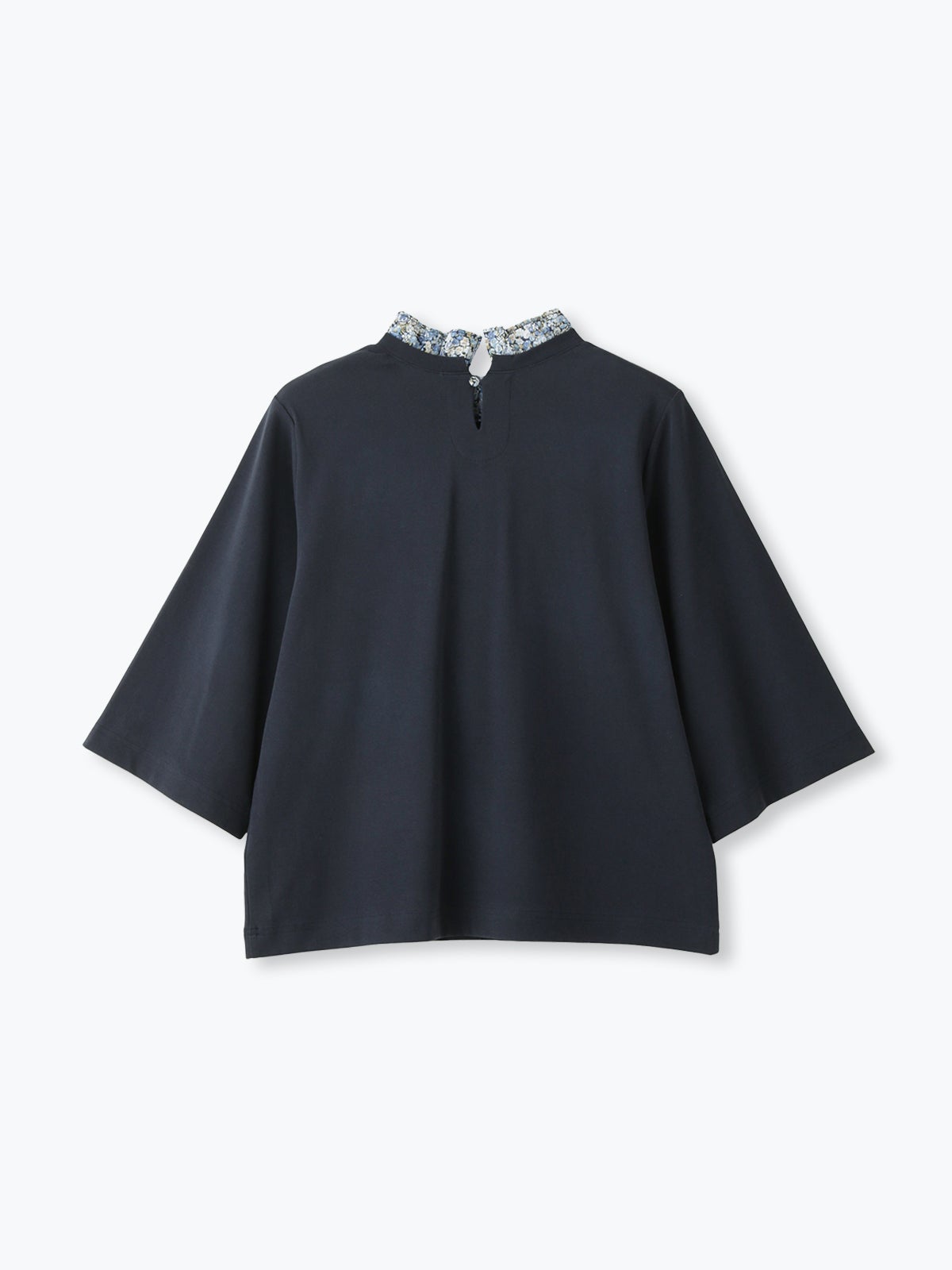 40Sフライス×LIBERTY フリル衿T 6分袖 sosotto ソソット | PONT DE