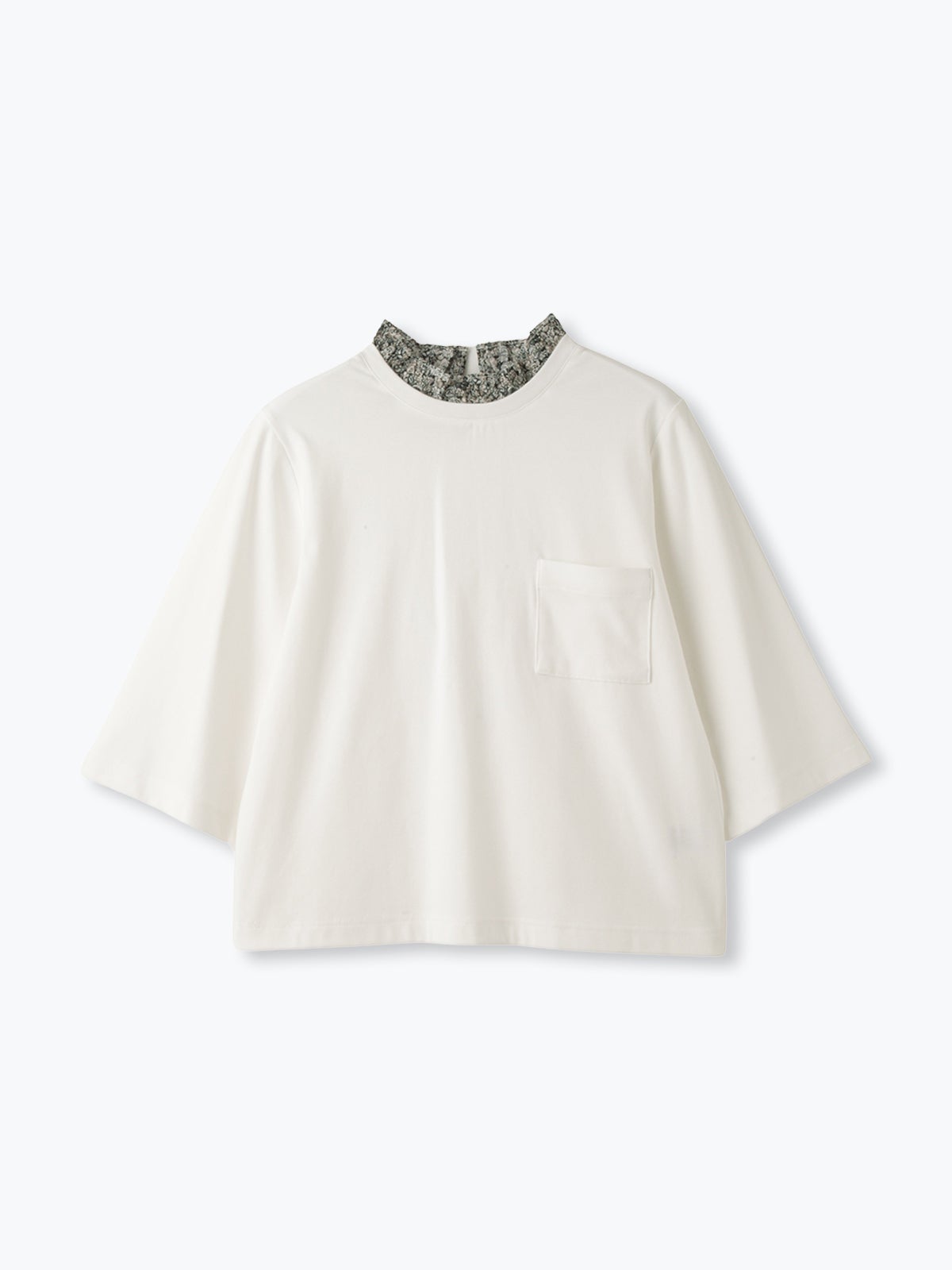 ふりそ 40Sフライス×LIBERTY フリル衿T 6分袖 sosotto ソソット | PONT DE