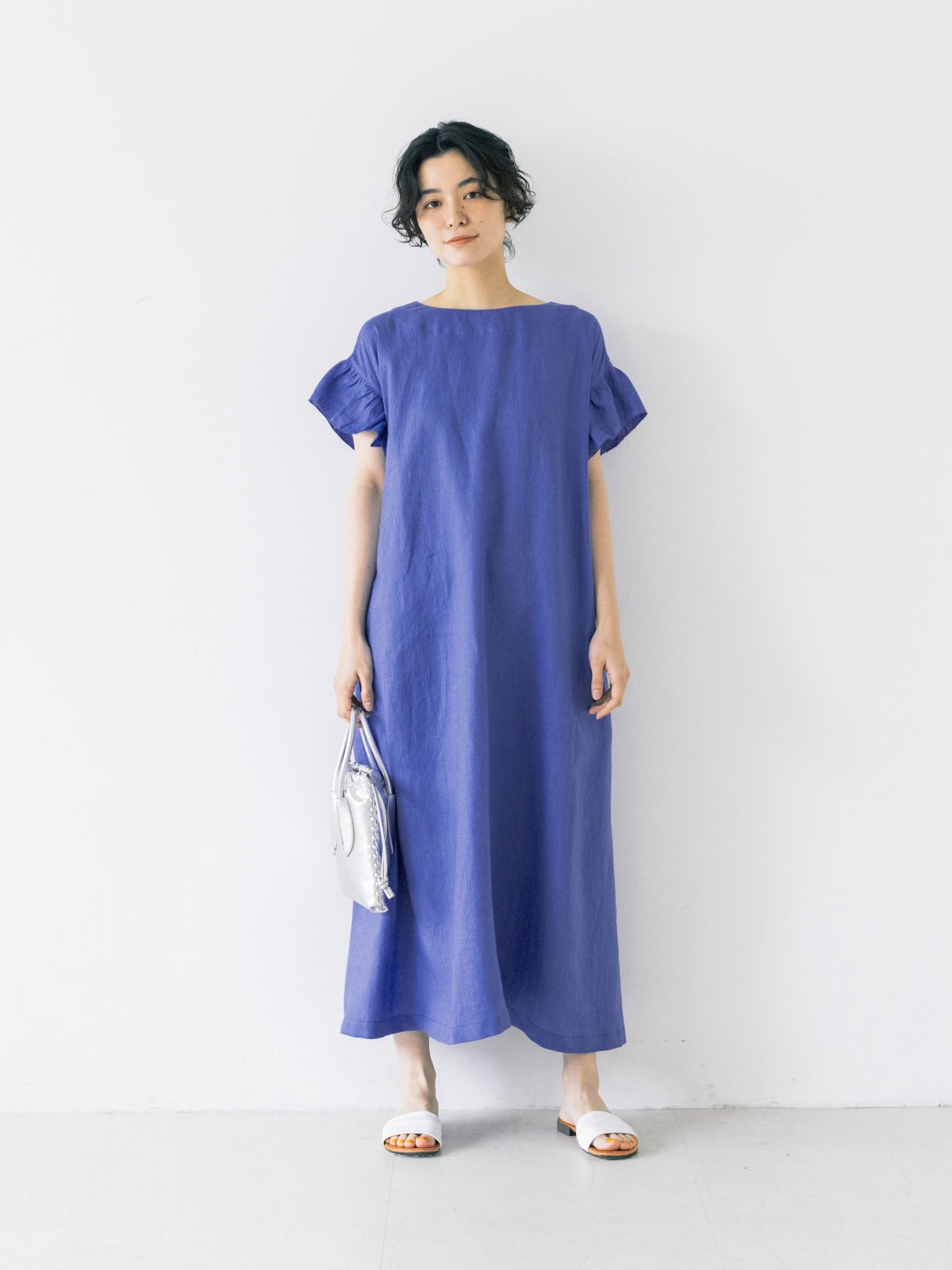 NEWリネンフリル袖ワンピース PONT DE CHALONS ポンデシャロン | PONT