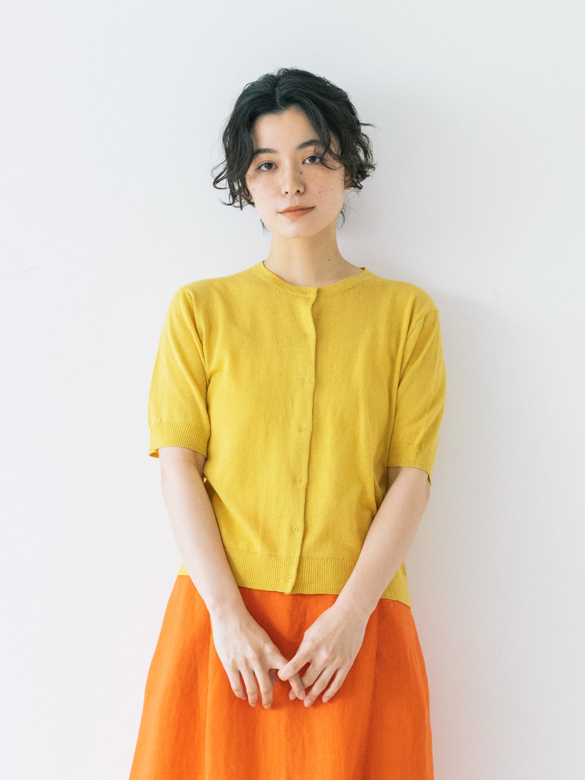 リネンコットン刺繍ボタンカーディガン PONT DE CHALONS ポンデ