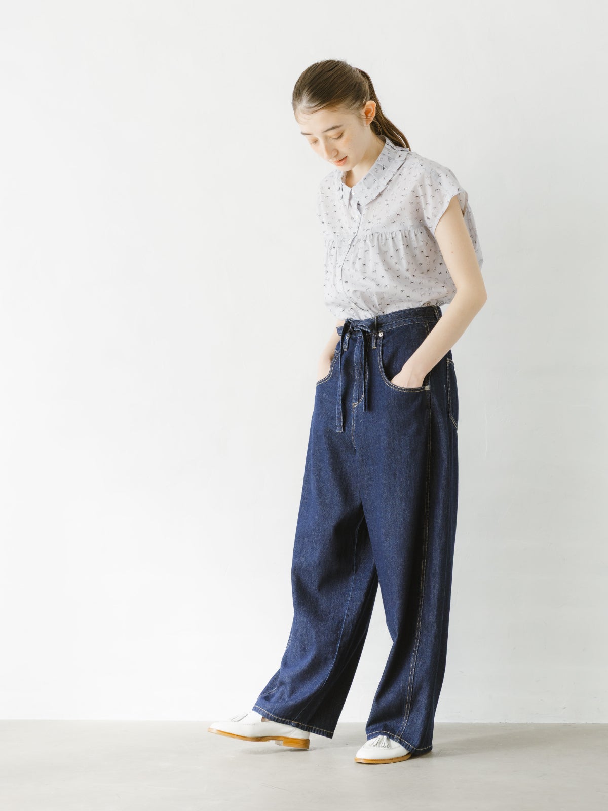 7ozﾃﾞﾆﾑﾘﾎﾞﾝ付きｶｰﾌﾞﾊﾟﾝﾂ sosotto ソソット | PONT DE CHALONS ONLINE SHOP