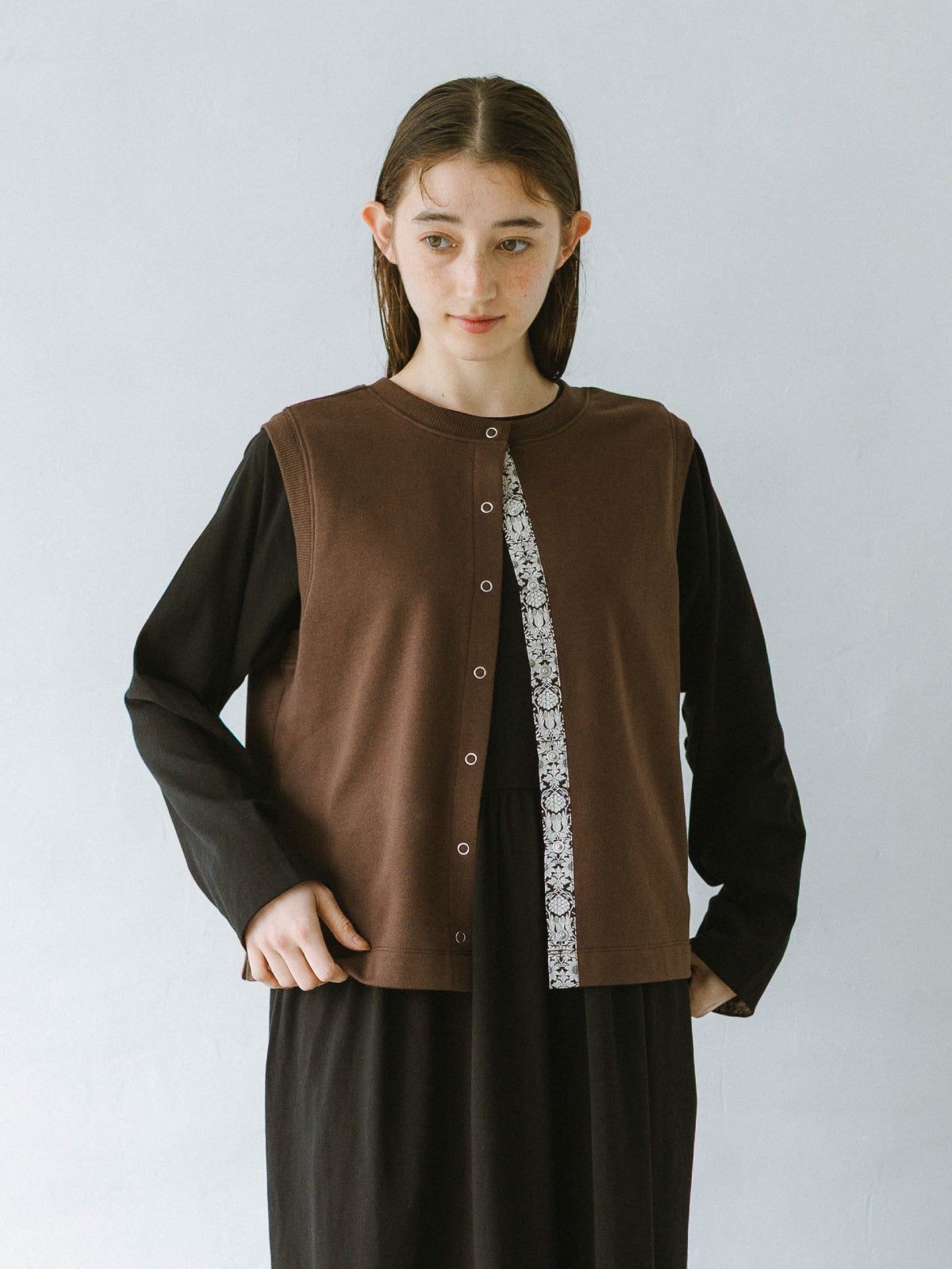 裏毛×LIBERTY2WAYベスト sosotto ソソット | PONT DE CHALONS ONLINE SHOP