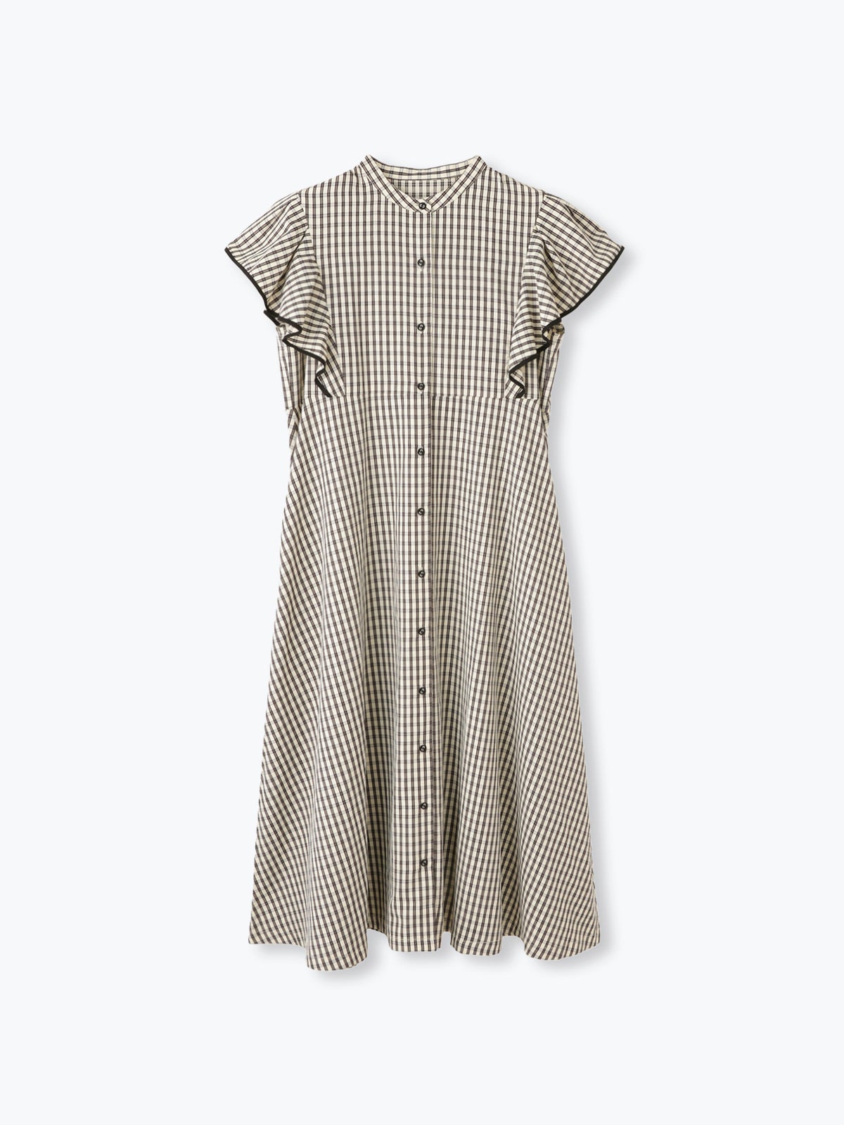 CHECKED FRILL ONE PIECE PONT DE CHALONS ポンデシャロン | PONT DE