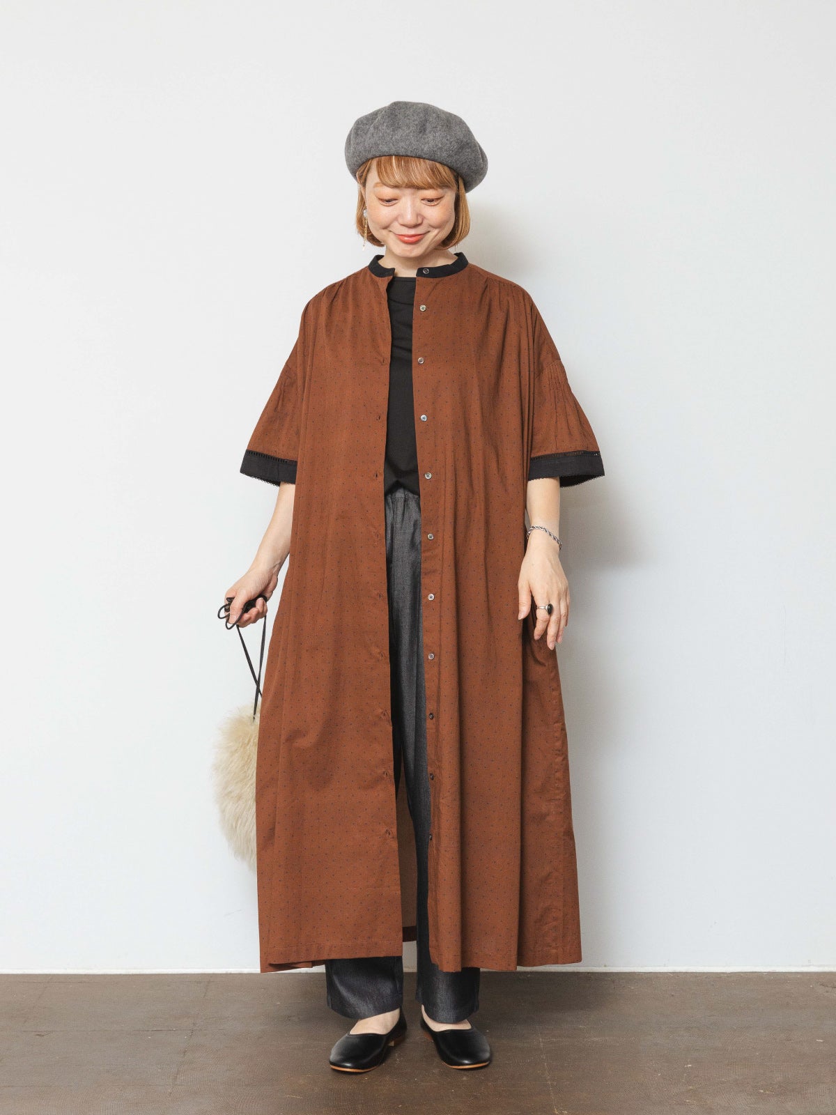 ORIGINAL DOT GATHER ONE PIECE PONT DE CHALONS ポンデシャロン
