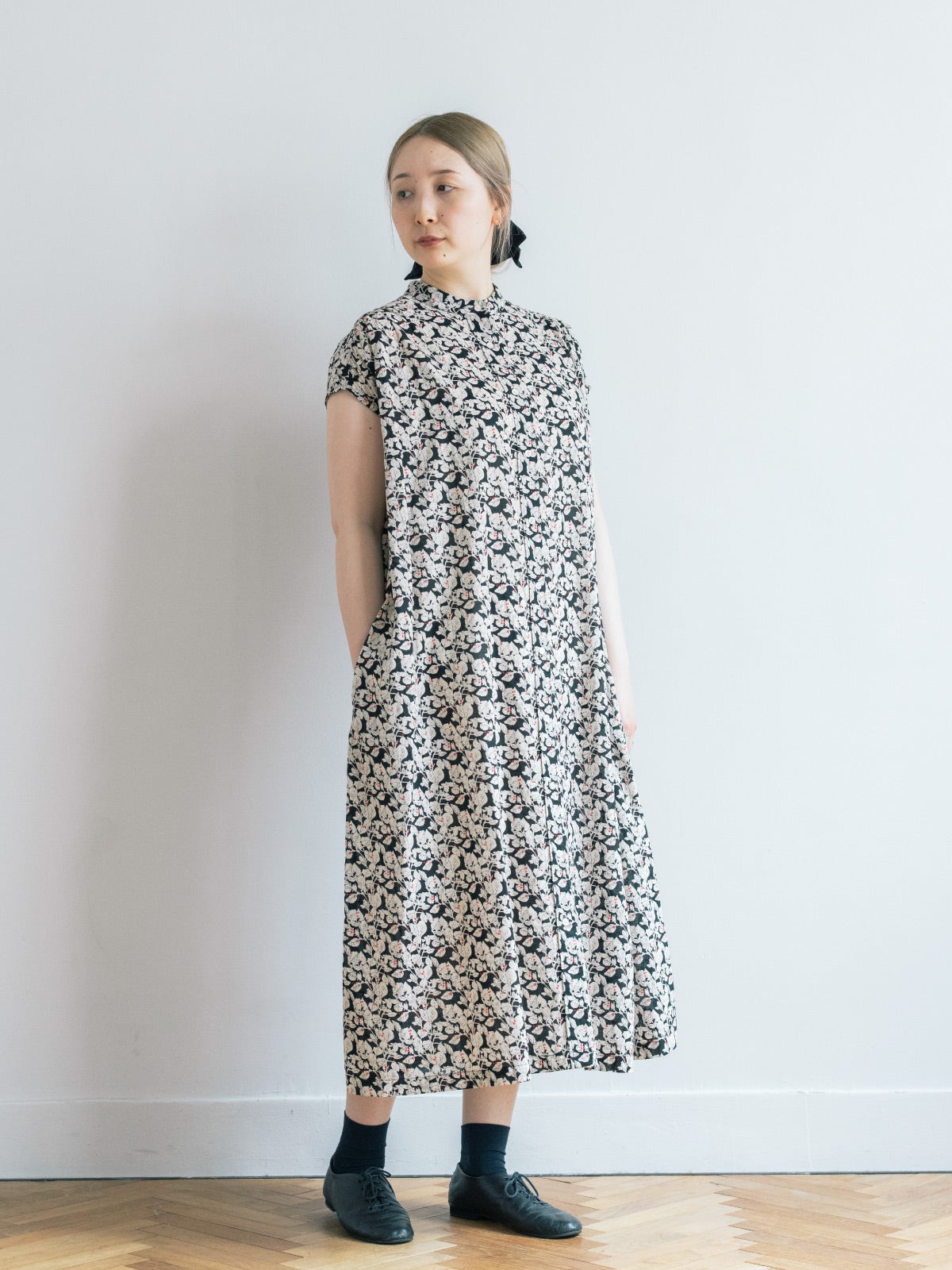 ポンデシャロン 定番　リーフプリントワンピース　Pont de Chalons LEAF PRINT ONE PIECE PONT DE CHALONS ポンデシャロン | PONT DE